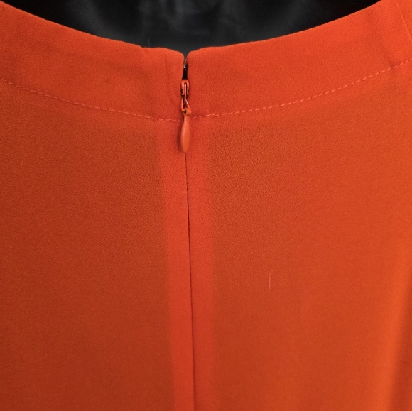 BCBGMAXAZRIA Satin Back Long Sleeve Crepe Dress Women's Size 6 (Tangier) - Picture 3 of 4